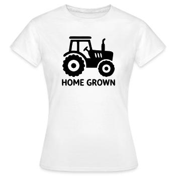 Traktor Home Grown Abzeichen - Frauen T-Shirt - Weiß - Vorne - AI Model Female 172 dark (172cm)