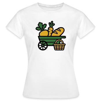 Harvest Cart Vegetable Logo - Women's T-Shirt - white - Front - AI Model Female 172 dark (172cm)