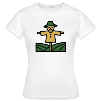 Icône du champ de l’Épouvantail - T-shirt Femme - blanc - Devant - AI Model Female 172 dark (172cm)