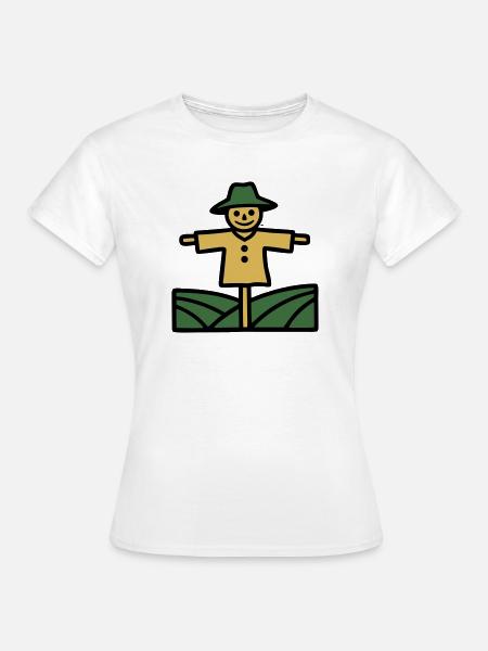 Vogelscheuche Feld Icon - Frauen T-Shirt - Weiß