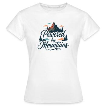 Hiking - Outdoor Adventure - Powered by Mountains - Women's T-Shirt - white - Front - AI Model Female 172 dark (172cm)