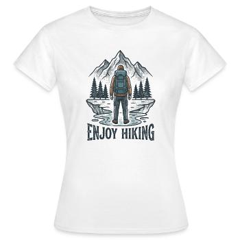 Hiking - Outdoor Adventure - Women's T-Shirt - white - Front - AI Model Female 172 dark (172cm)