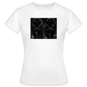 Twin Black Panthers - Women's T-Shirt - white - Front - AI Model Female 172 dark (172cm)