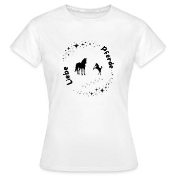 Star Circle Horse Love - Women's T-Shirt - white - Front - AI Model Female 172 dark (172cm)