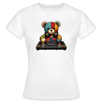 Patchbear DJ Patchwork - Women's T-Shirt - white - Front - AI Model Female 172 dark (172cm)
