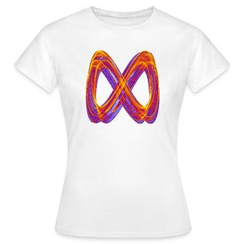 Light Loops of Infinity Strange Attractor - Women's T-Shirt - white - Front - AI Model Female 172 dark (172cm)