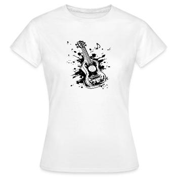 Graffiti au ukulélé - T-shirt Femme - blanc - Devant - AI Model Female 172 dark (172cm)