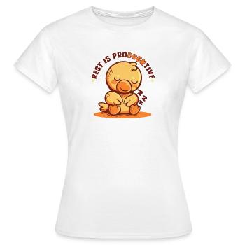 Le reste est productif - T-shirt Femme - blanc - Devant - AI Model Female 172 dark (172cm)