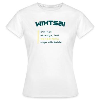 WIHTSAI | Wonderfully unpredictable - Women's T-Shirt - white - Front - AI Model Female 172 dark (172cm)