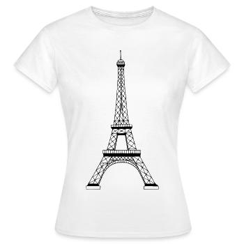 Tour Eiffel - T-shirt Femme - blanc - Devant - AI Model Female 172 dark (172cm)