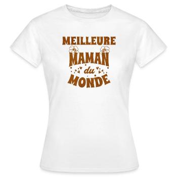 Meilleure Maman du Monde - cadeau pour mère - T-shirt Femme - blanc - Devant - AI Model Female 172 dark (172cm)