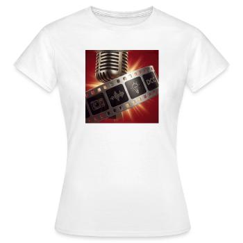 Studio Micro and Film Podcast - Women's T-Shirt - white - Front - AI Model Female 172 dark (172cm)