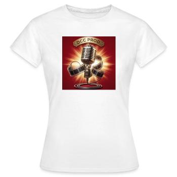 Microphone rétro cinématigue DCC PROD - T-shirt Femme - blanc - Devant - AI Model Female 172 dark (172cm)
