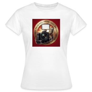Cinéma et Podcast: Équipement Pro - T-shirt Femme - blanc - Devant - AI Model Female 172 dark (172cm)
