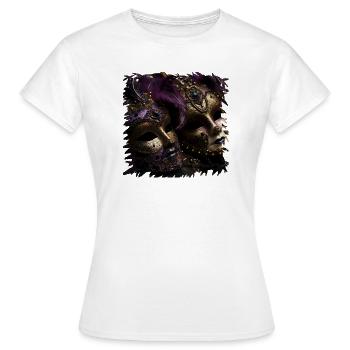 Splendeur du masque vénitien - T-shirt Femme - blanc - Devant - AI Model Female 172 dark (172cm)