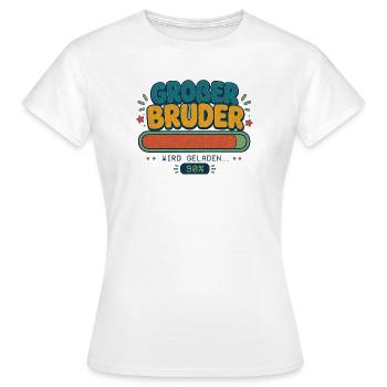Großer Bruder wird geladen 90% - Frauen T-Shirt - Weiß - Vorne - AI Model Female 172 dark (172cm)
