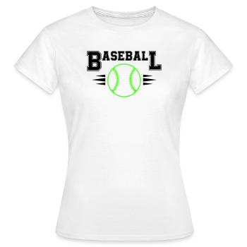 Balle de baseball néon avec points illuminés - T-shirt Femme - blanc - Devant - AI Model Female 172 dark (172cm)