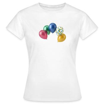 Ballons colorés - T-shirt Femme - blanc - Devant - AI Model Female 172 dark (172cm)