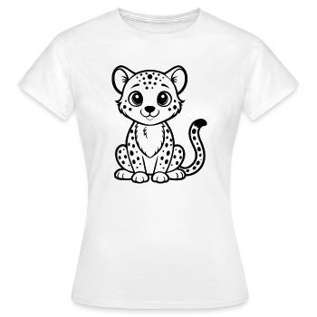 Guépard - T-shirt Femme - blanc - Devant - AI Model Female 172 dark (172cm)
