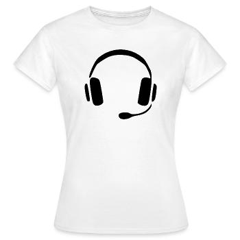 Cadeau casque audio - T-shirt Femme - blanc - Devant - AI Model Female 172 dark (172cm)