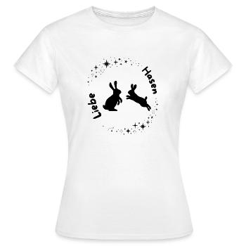 Amour du lapin de l’anneau stellaire - T-shirt Femme - blanc - Devant - AI Model Female 172 dark (172cm)