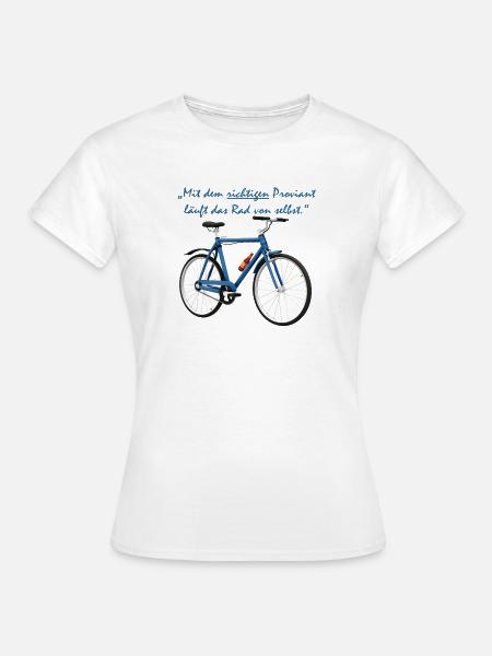 Fahrrad und Bier - Frauen T-Shirt - Weiß