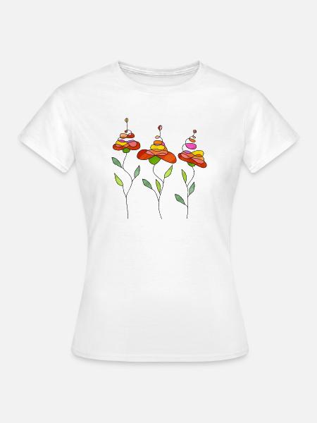 Blumen - Frauen T-Shirt - Weiß