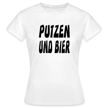 Putzen - Frauen T-Shirt - Weiß - Vorne - AI Model Female 172 dark (172cm)