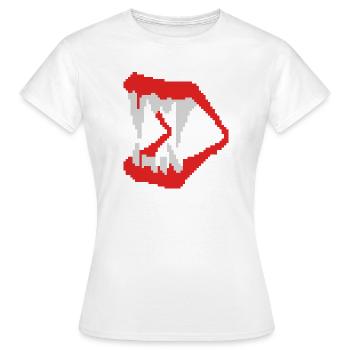 Dents vamp 8 bits - T-shirt Femme - blanc - Devant - AI Model Female 172 dark (172cm)