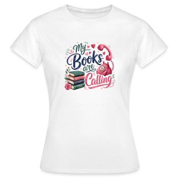 Mes livres m'appellent - T-shirt Femme - blanc - Devant - AI Model Female 172 dark (172cm)
