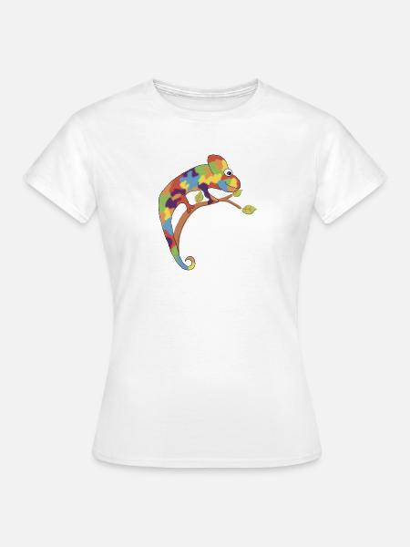Neurodivergentes Chamäleon - Frauen T-Shirt - Weiß