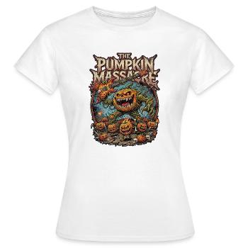 Massacre de la citrouille de Heavy Metal - T-shirt Femme - blanc - Devant - AI Model Female 172 dark (172cm)