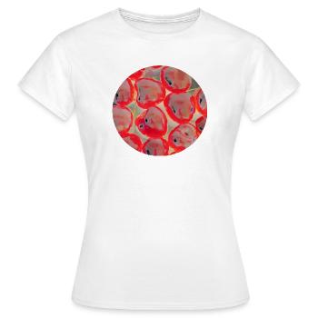 Art pop fruit néon - T-shirt Femme - blanc - Devant - AI Model Female 172 dark (172cm)