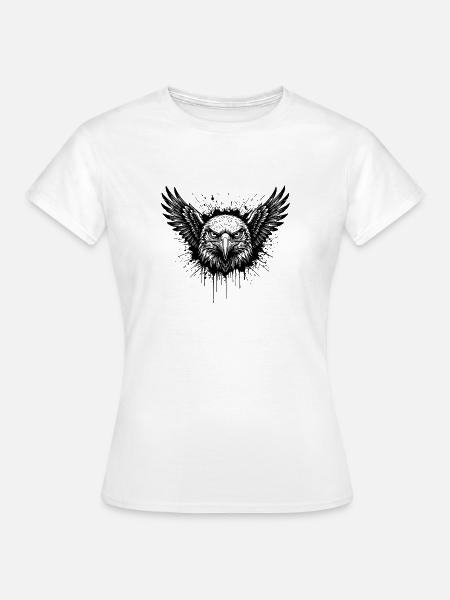 Majestätisches Adler-Splash-Tattoo - Frauen T-Shirt - Weiß