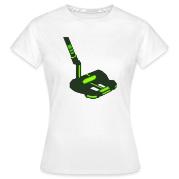 Golf Putter Schlaeger Icon - Frauen T-Shirt - Weiß - Vorne - AI Model Female 172 dark (172cm)
