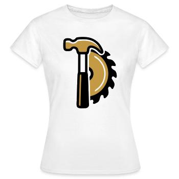Hammer Kreissaege Logo - Frauen T-Shirt - Weiß - Vorne - AI Model Female 172 dark (172cm)