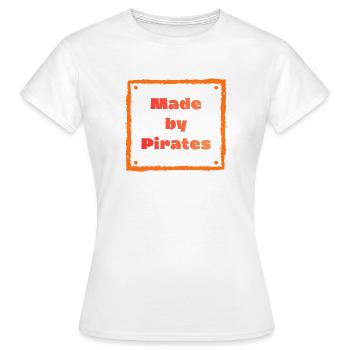 Fabriqué par des pirates - T-shirt Femme - blanc - Devant - AI Model Female 172 dark (172cm)