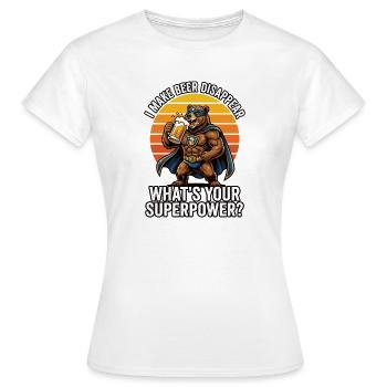 Je fais disparaître la bière Craft Beer - T-shirt Femme - blanc - Devant - AI Model Female 172 dark (172cm)