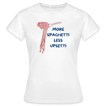 Design spaghetti amusant - T-shirt Femme - blanc - Devant - AI Model Female 172 dark (172cm)
