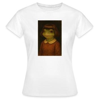 Fille-grenouille au look rétro - T-shirt Femme - blanc - Devant - AI Model Female 172 dark (172cm)