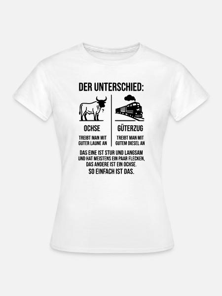 Ochse Güterzug - Frauen T-Shirt - Weiß