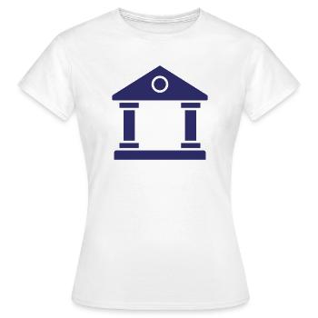 Courthouse Solid Icon Government Justice Building - T-shirt Femme - blanc - Devant - AI Model Female 172 dark (172cm)