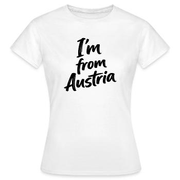 Je viens d’Autriche - T-shirt Femme - blanc - Devant - AI Model Female 172 dark (172cm)
