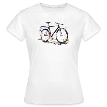 Bicyclette urbaine éclatée - T-shirt Femme - blanc - Devant - AI Model Female 172 dark (172cm)