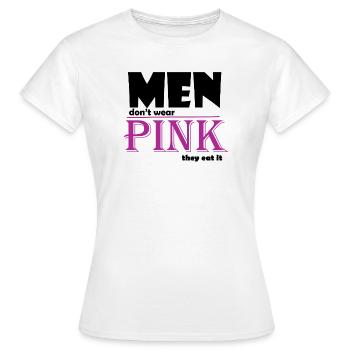 Art du t-shirt avec logo à empattement rose - T-shirt Femme - blanc - Devant - AI Model Female 172 dark (172cm)