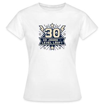 30 Jahre – Level läuft - Frauen T-Shirt - Weiß - Vorne - AI Model Female 172 dark (172cm)