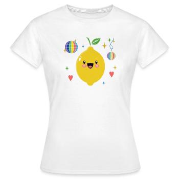 Pride Lemon Disco Illustration - T-shirt Femme - blanc - Devant - AI Model Female 172 dark (172cm)