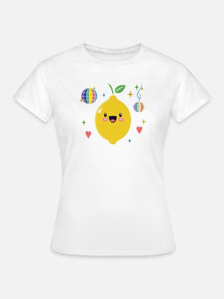 Pride Zitronen-Disco Illustration - Frauen T-Shirt - Weiß