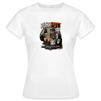 Ruhrpott Pottpause Humor - Frauen T-Shirt - Weiß - Vorne - AI Model Female 172 dark (172cm)