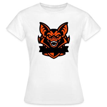 Blason de la mascotte de la chauve-souris - T-shirt Femme - blanc - Devant - AI Model Female 172 dark (172cm)